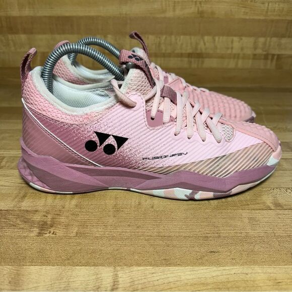 Yonex Women's Tennis Shoes Power Cushion FUSIONREV 4 SHTF4LGC486 Pink Size 8 - Picture 1 of 7